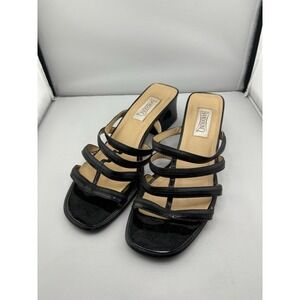 Bandolino women's strappy block heel sandals Size 8.5 Us Black